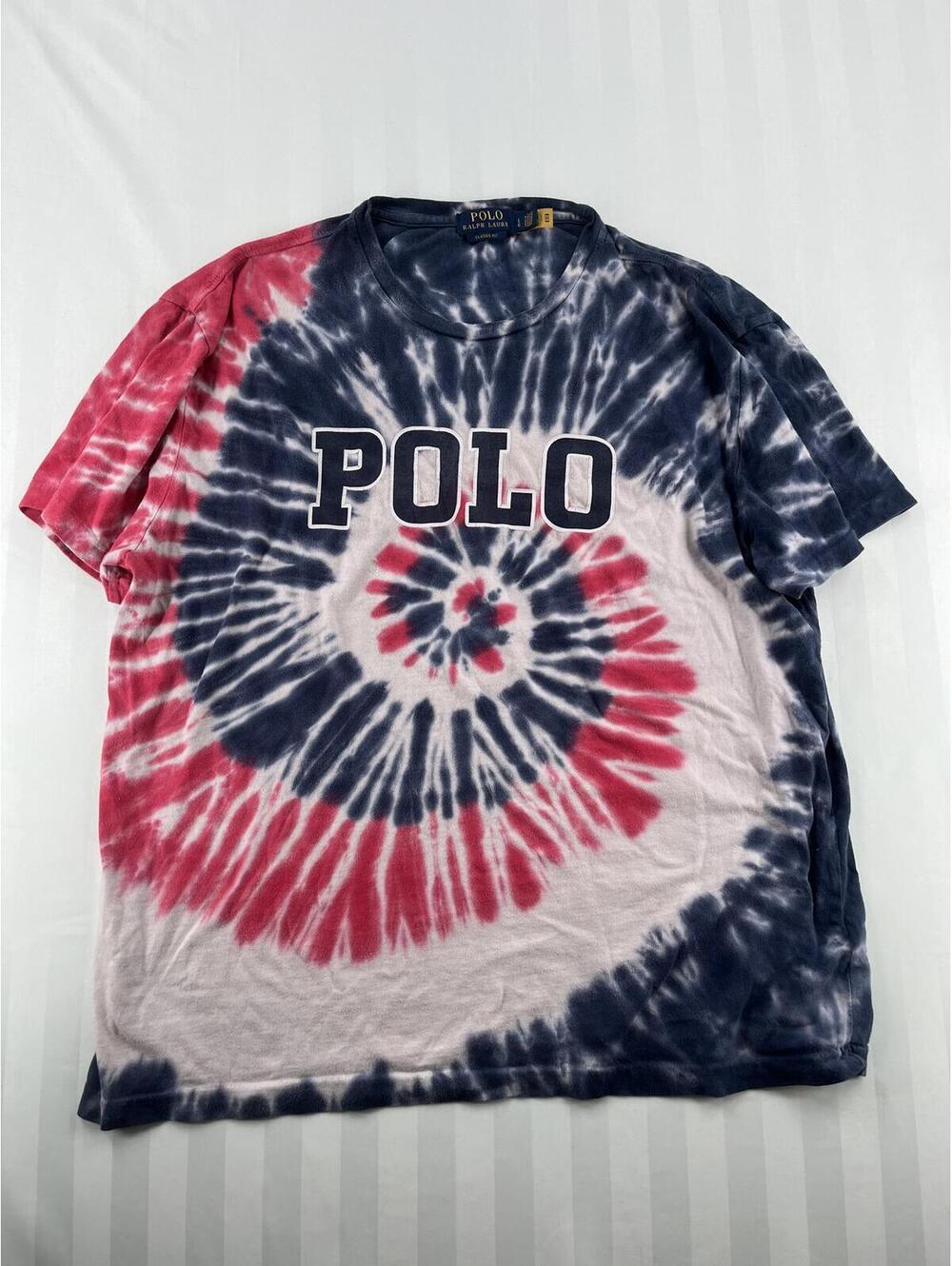 Vintage Polo Ralph Lauren Classic Fit Tie-Dye Graphic T-Shirt Size L